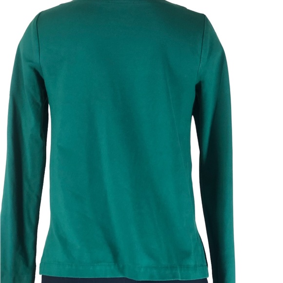 J Jill -Top Blouse Womens XSmall Grenn Ponte Round Neck Long Sleeve Knit… - Picture 5 of 16